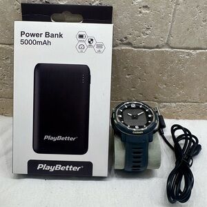 Garmin Instinct Crossover Hybrid GPS Smartwatch Blue Granite